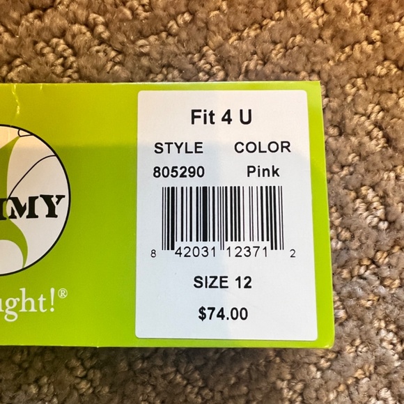 NWT pink and white striped Fit 4U tankini top size 12 - Picture 3 of 4